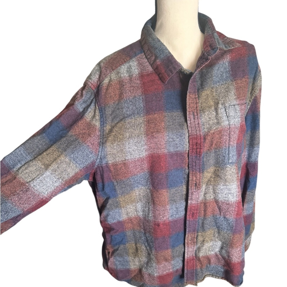 Plaid Button-Up Shirt